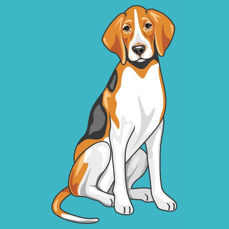 Sitting foxhound
