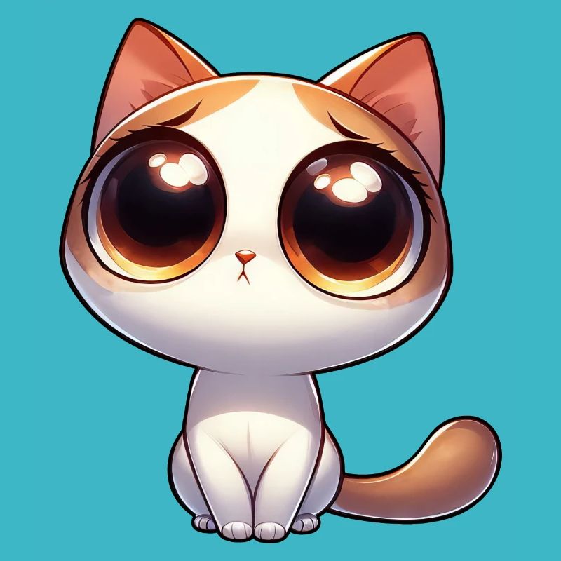 Chat timide mignon en mode mendicité