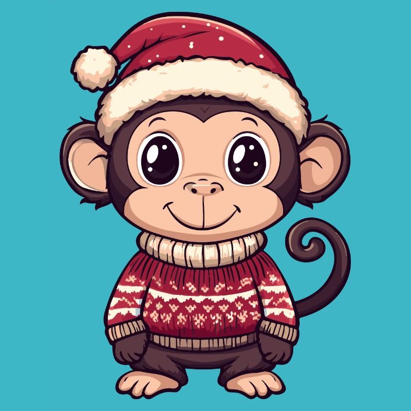 Affe Weihnachten Comic