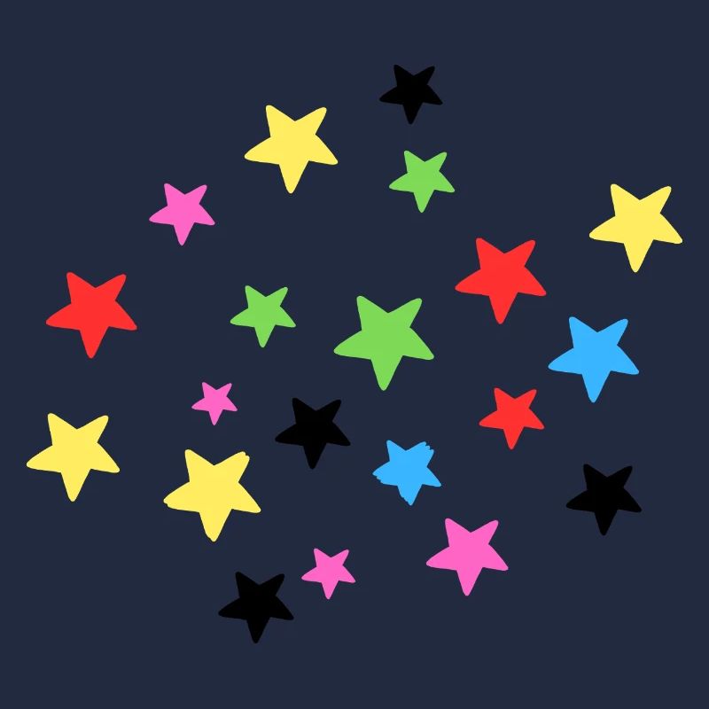 Colorful star explosion on fabric