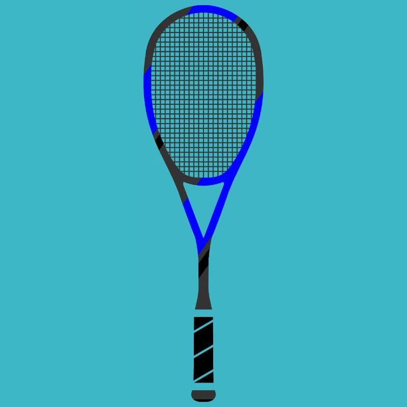 Squash Tennis Schläger bunt blau schwarz