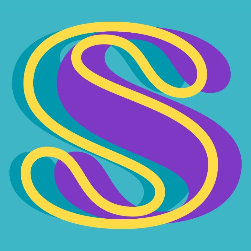 Multicolored letter s