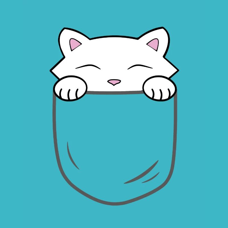 Süße Katze, die in einer Tasche sitzt