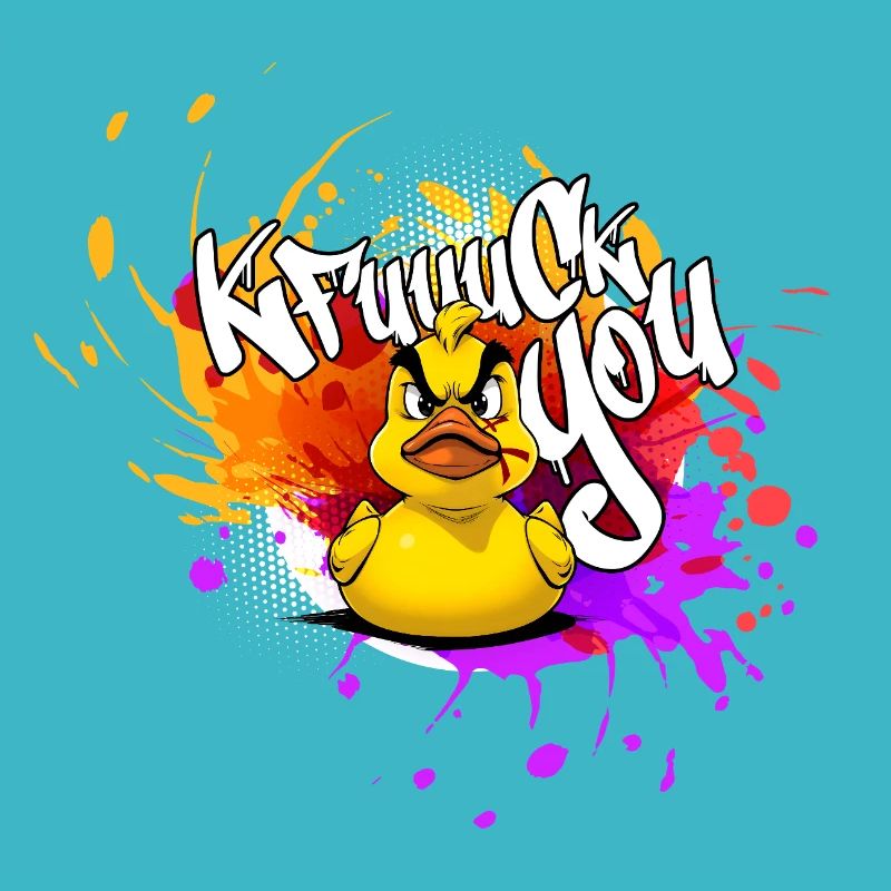 Graffiti Duck: An Explosion of Colors