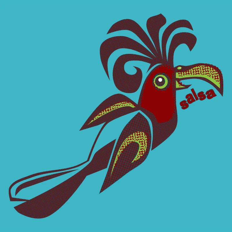 oiseau de paradis salsa oiseau calypso danse rétro