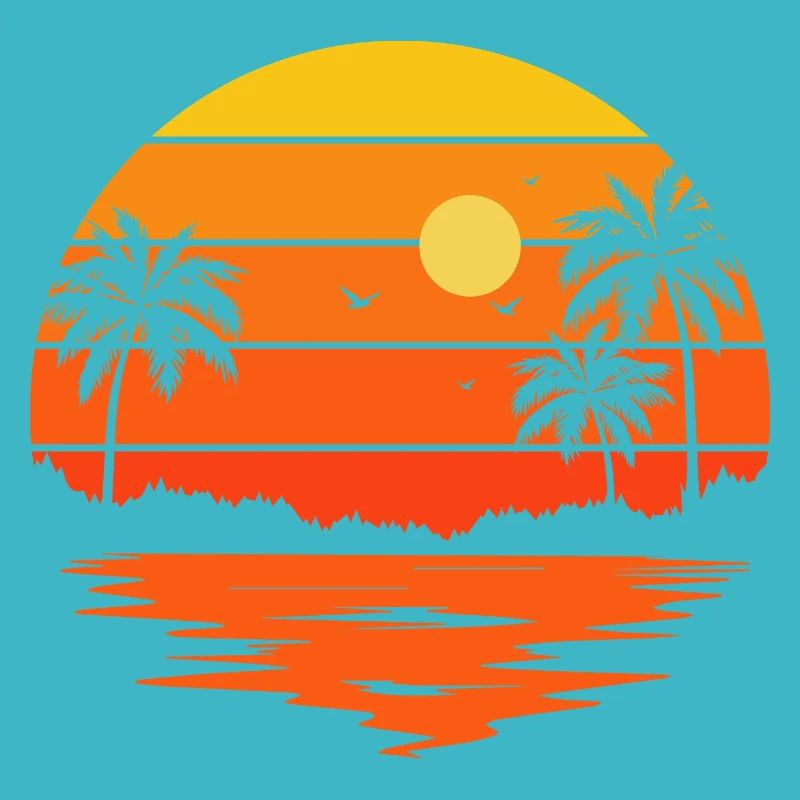 Tropical sunset on beach