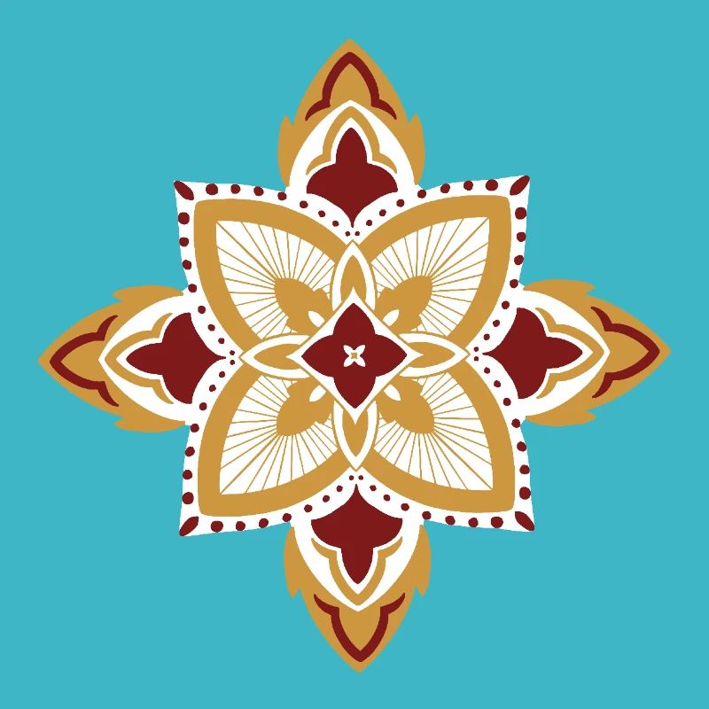 oriental pattern morocco gold red