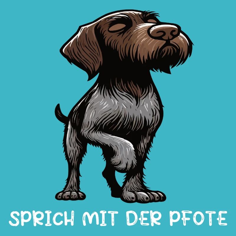 Sprich mit der Pfote Deutsch Drahthaar Drahthaare