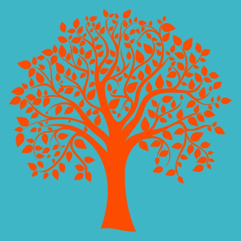 Silhouette base orange imprimée Jumbo Tree