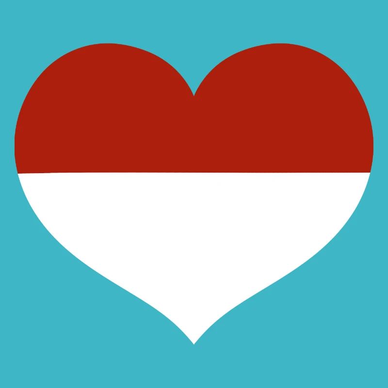 Cœur du drapeau de Monaco