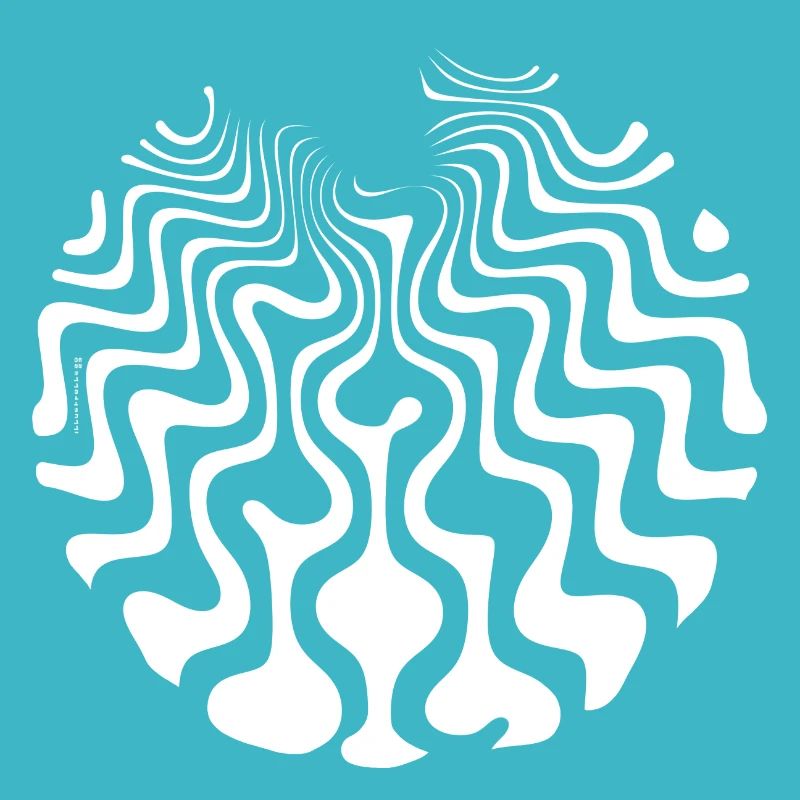 psychedelic waves - curvy sixties waves water