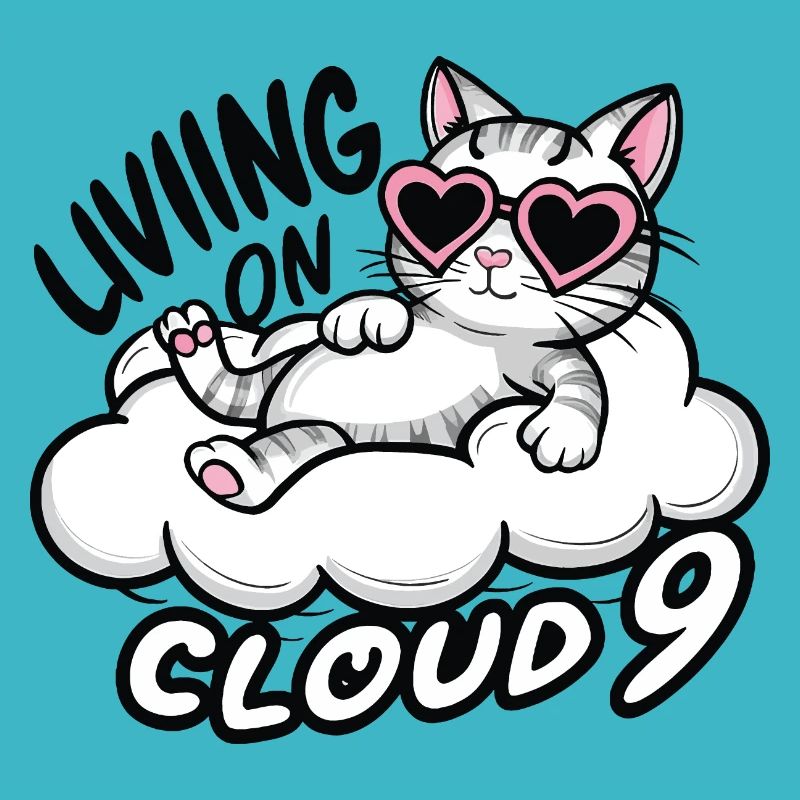 Cat Kitten on Cloud 9