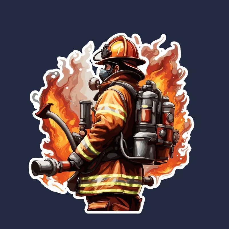 Firefighter / Fire / Fire / Extinguish / Hero