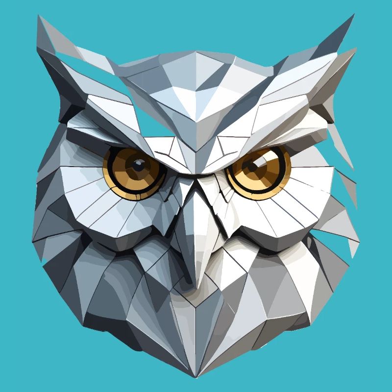 Owl Mask - Low Poly Design