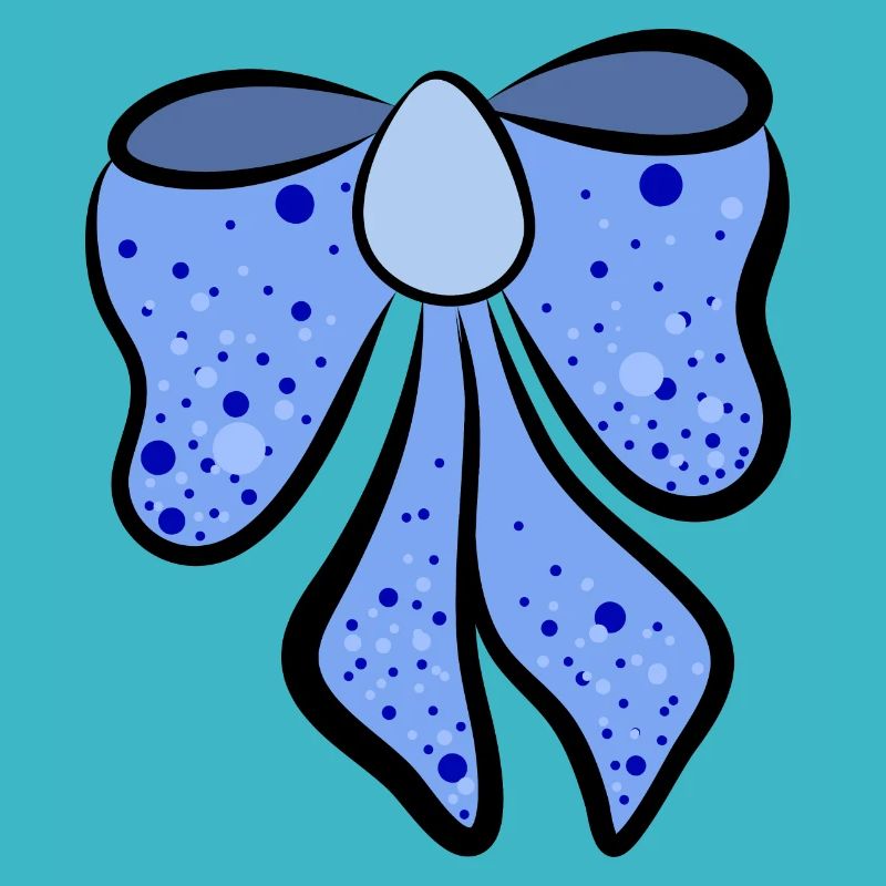 schöne blaue Schleife , Geschenkidee