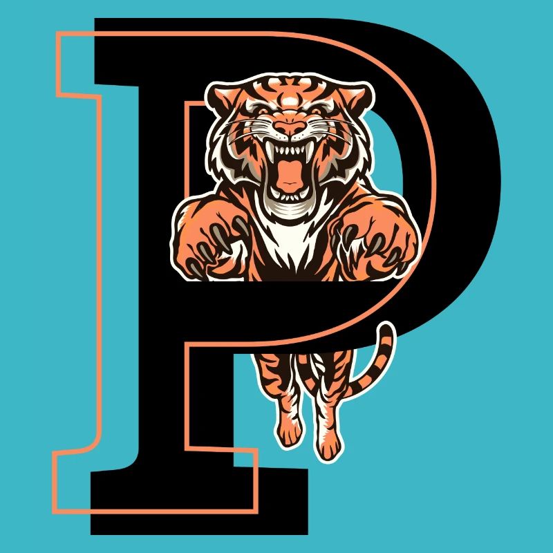 Tiger Letter P - gift idea