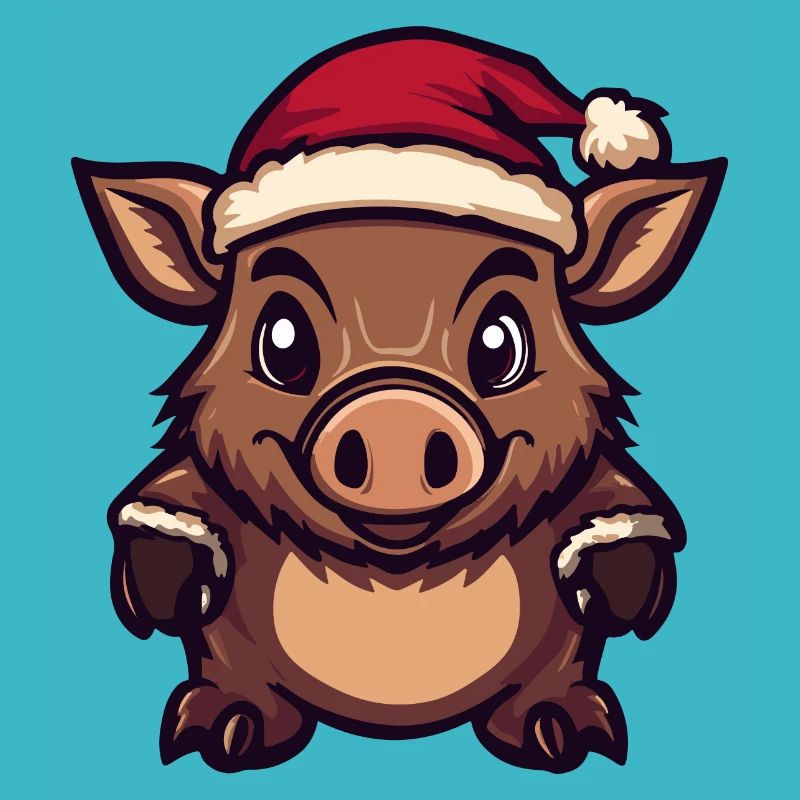 Cochon Noël Sanglier