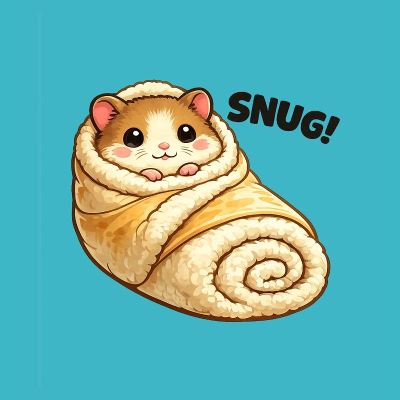Hamster câlin dans une couverture