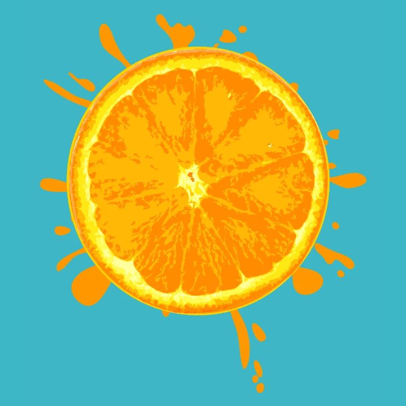 Orangenscheibe Spritzer Design