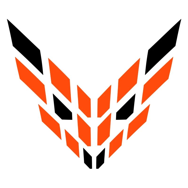 Renard roux Logo abstrait Cool Evil Eye