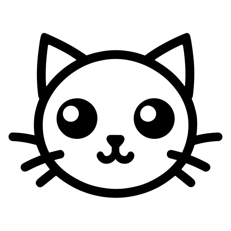 Tête de chat mignon Chat mignon