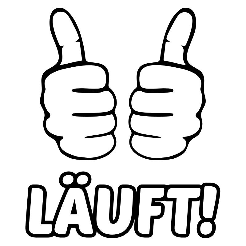 Läuft beide Daumen hoch thumbs up Motivation