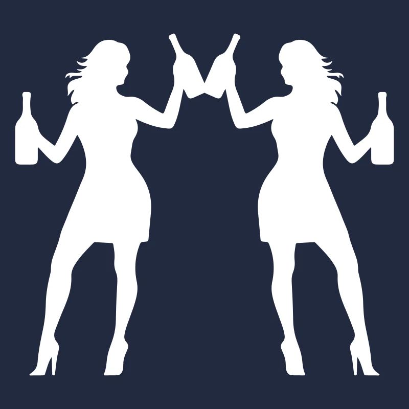 Équipe de filles Silhouette Party