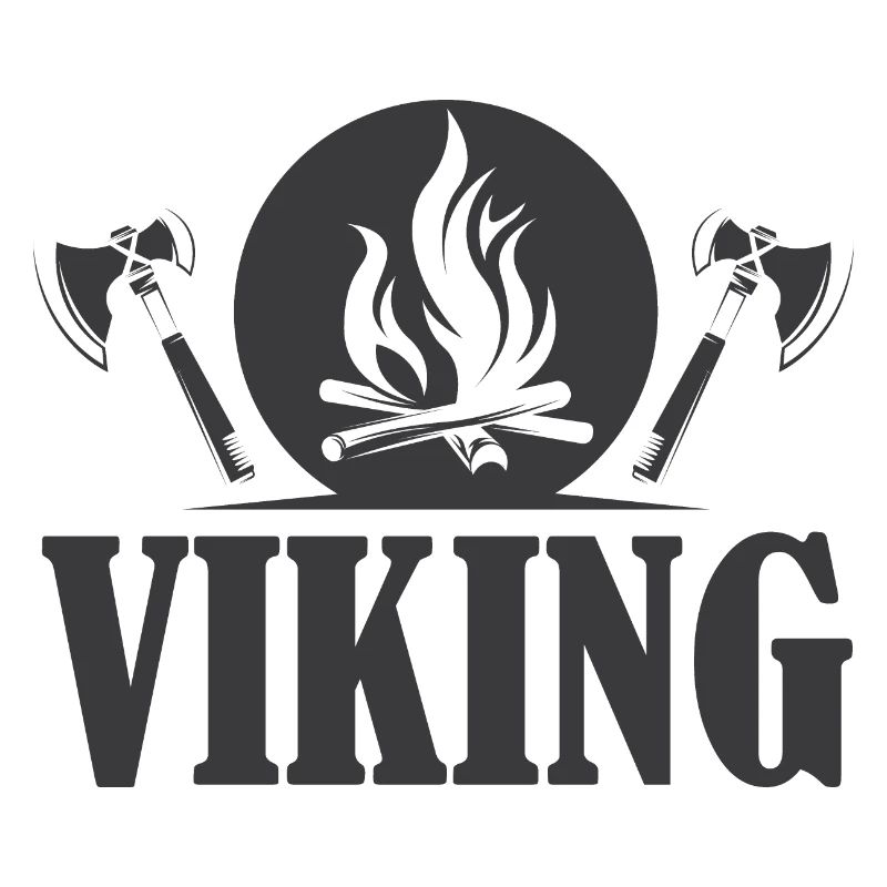 viking wikinger Symbol Axt Symbol Feuer Grafik