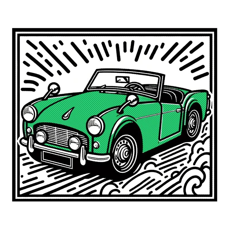 Grünes Oldtimer-Auto