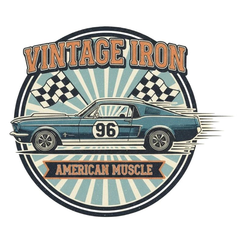 Conception de muscle car vintage