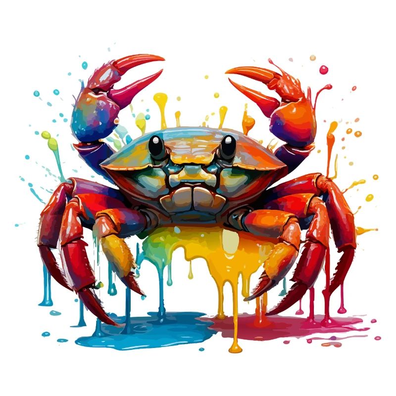 Explosion de couleur Crabe Art