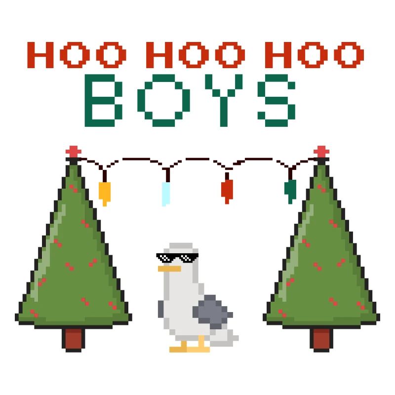 Pixel Seagull Christmas Boys