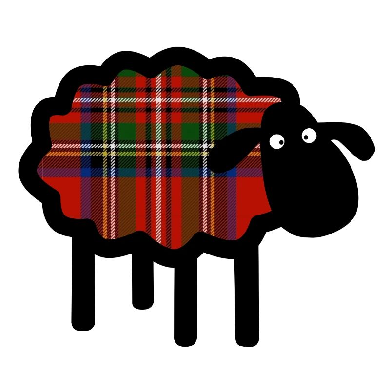 Tartan-Schaf-Silhouette