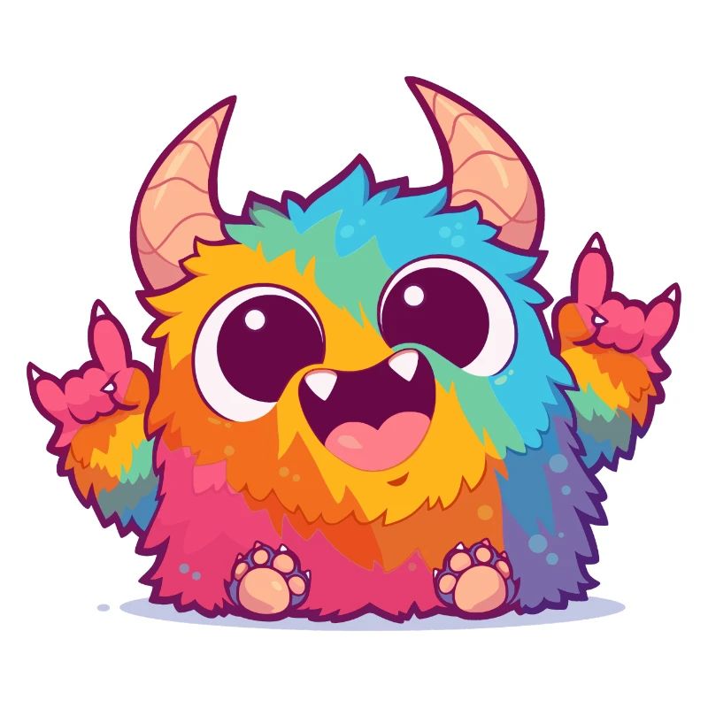 Colorful Monster Rock Charm