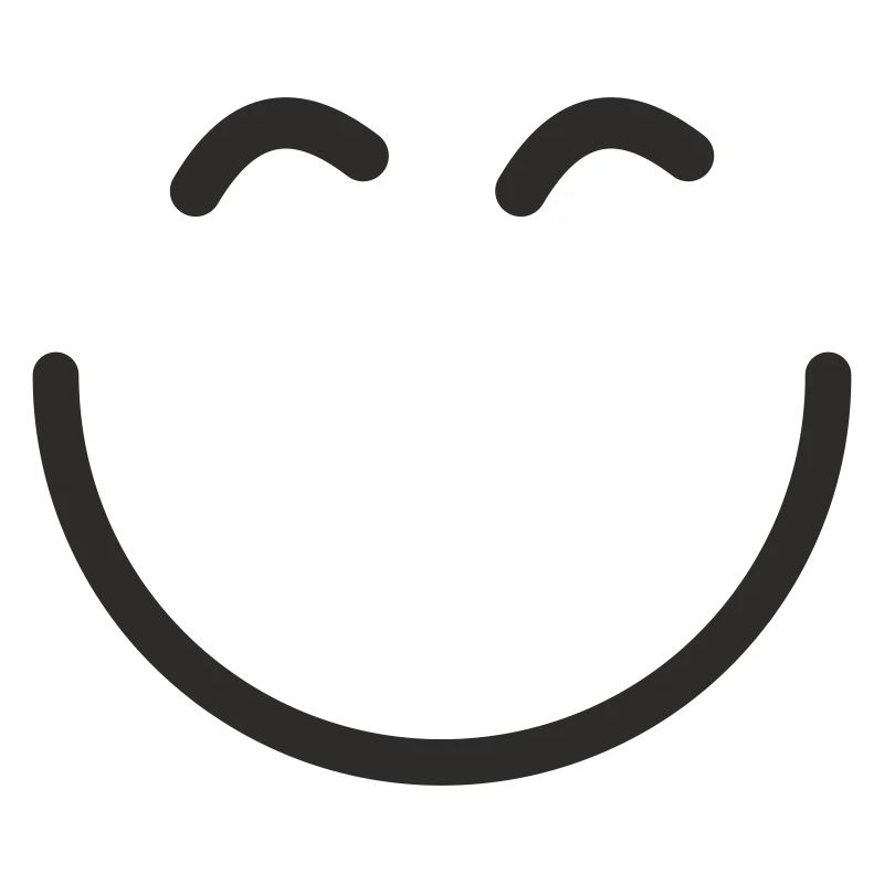 Smiley. Minimal. Positiv.