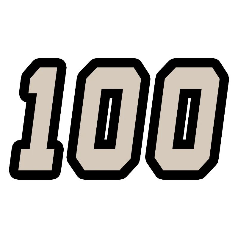 Zahl einhundert 100