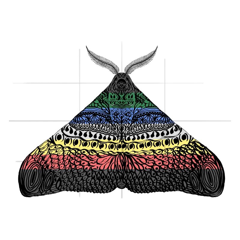 Disability pride moth motif A