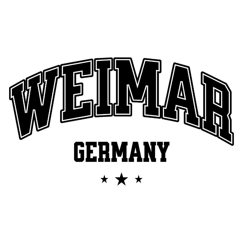 Weimar Varsity lettering design