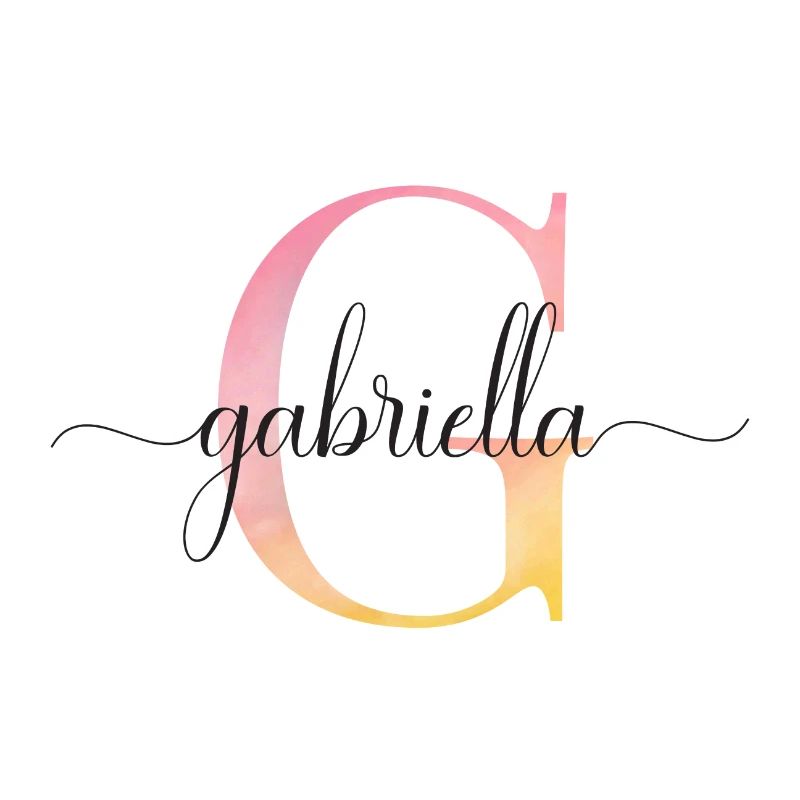 G| Monogramme | Nom | Gabriella |Aquarelle