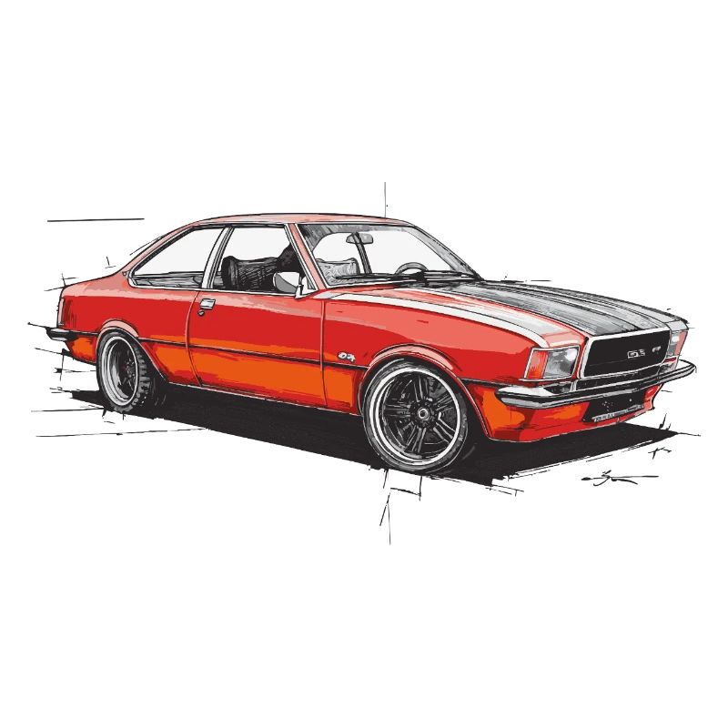 Roter Oldtimer-Coupéwagen