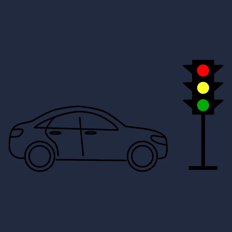 Ampel mit Auto