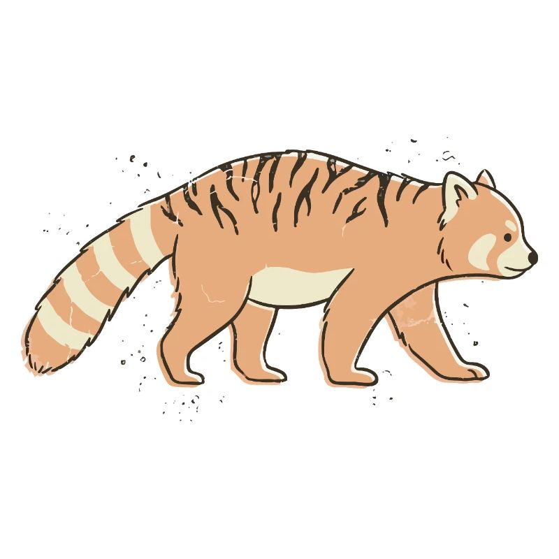 Panda Roux à Rayures Tigre