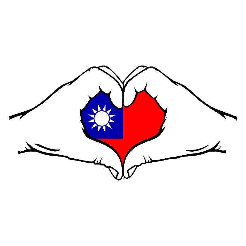 Drapeau de Taïwan en forme de coeur