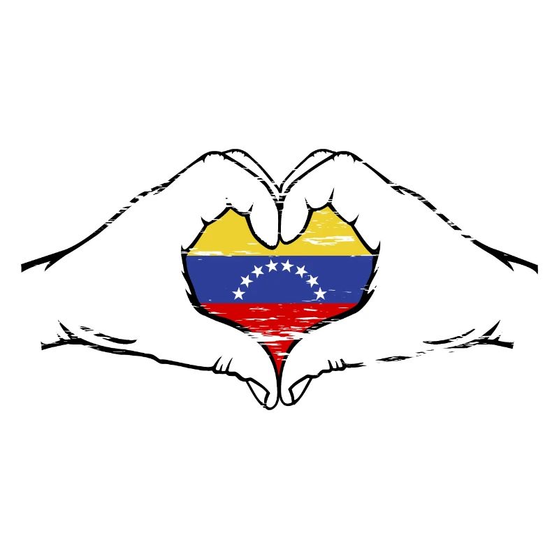 Venezuela Flagge Herzform used