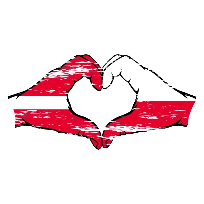 Lettonie Pologne drapeau mains forme de coeur utilisé