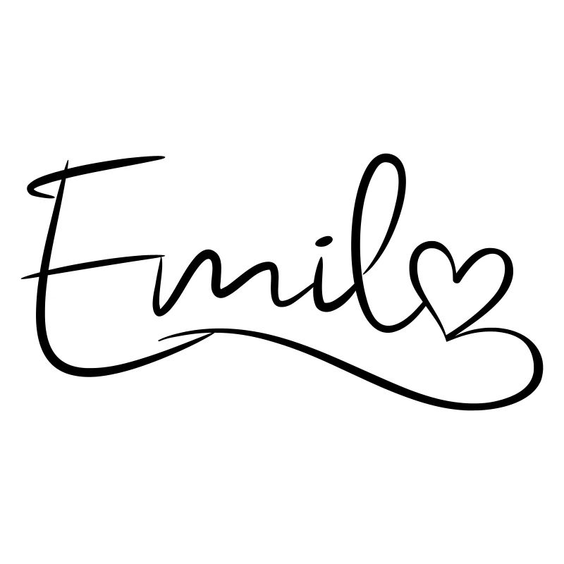 Emil surname First name Heart décor