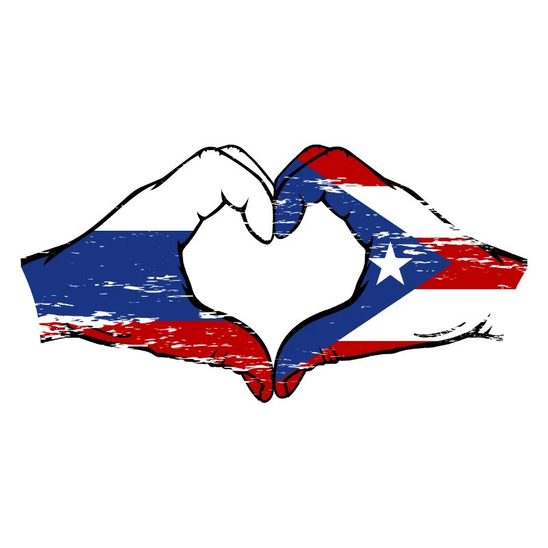 Russie Porto Rico Mains Forme de Coeur Utilisé