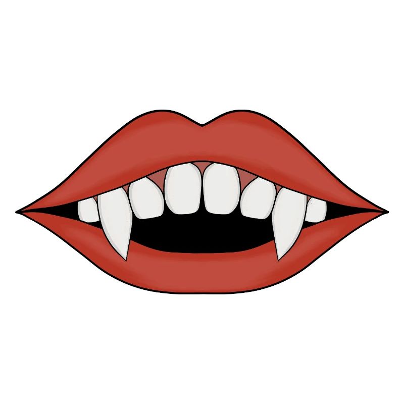 Vampire Fanged Lip Art