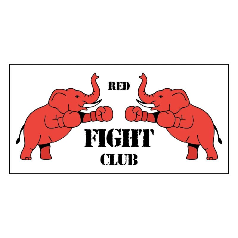 Duel de deux éléphants rouges