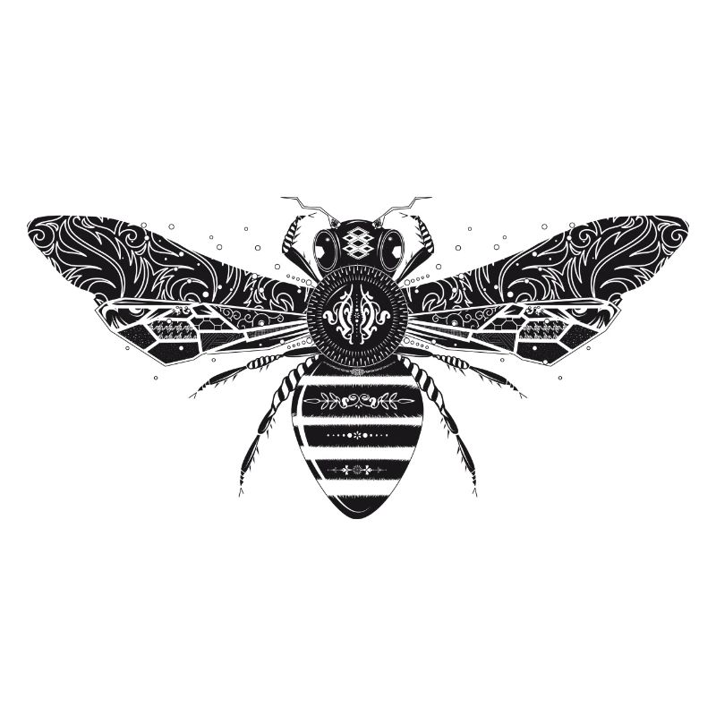 artfully designed bee